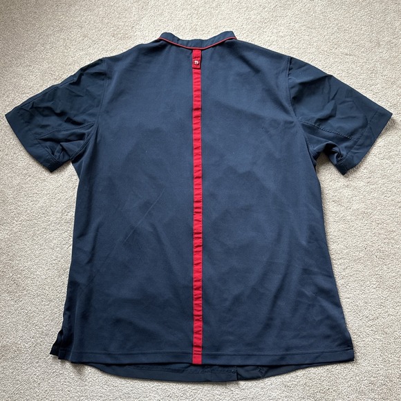 Oobe Team Style Adult Chick-Fil-A Chef Coat Zip Shirt Blue Uniform Men's L - Picture 7 of 9